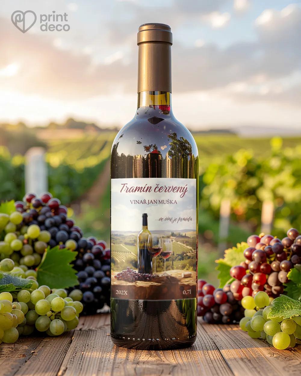 Etikety na víno - motiv 08 1/2