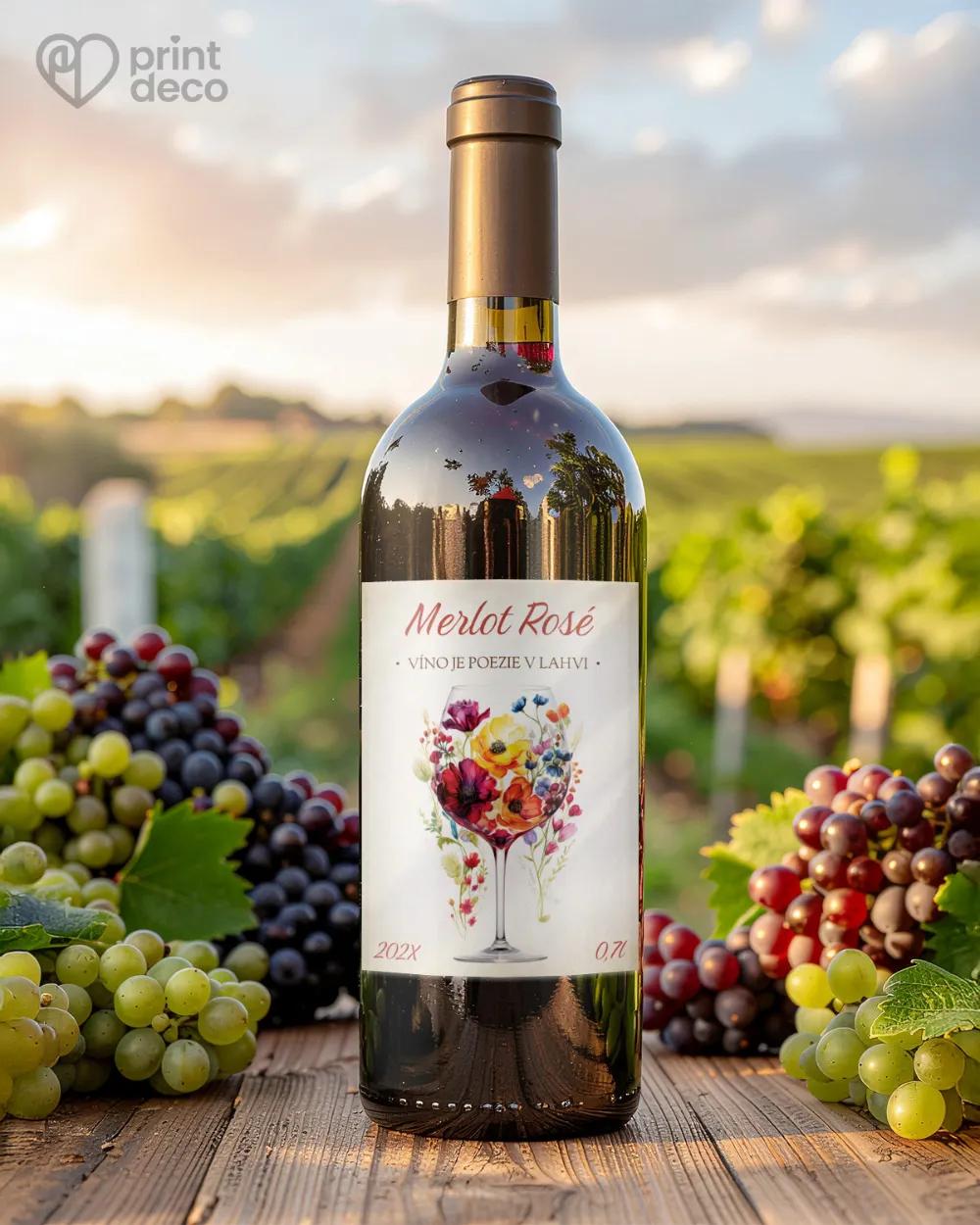 Etikety na víno - motiv 17 1/2