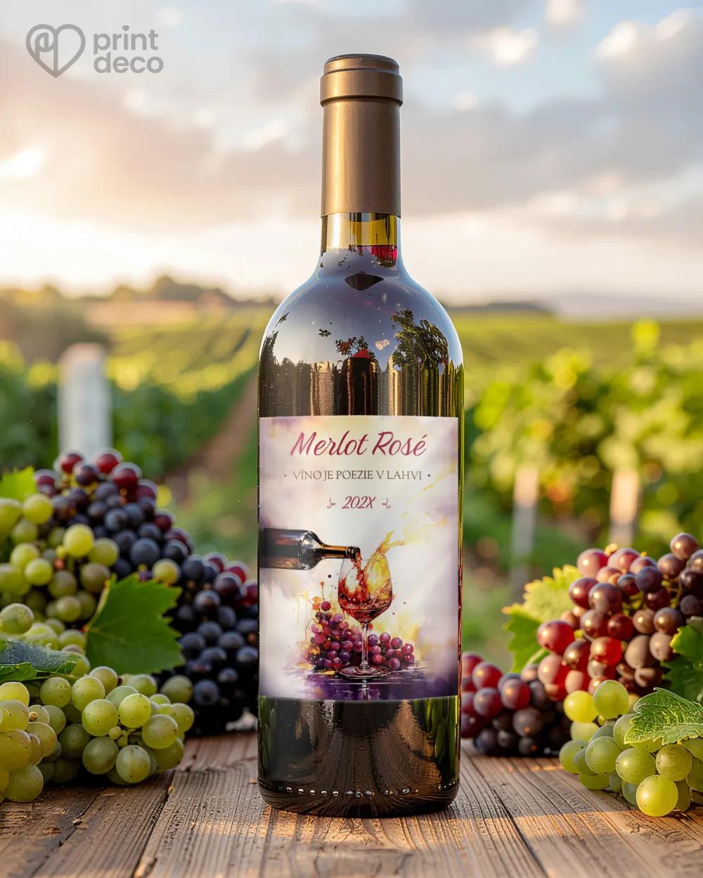 Etikety na víno - motiv 23 1/2