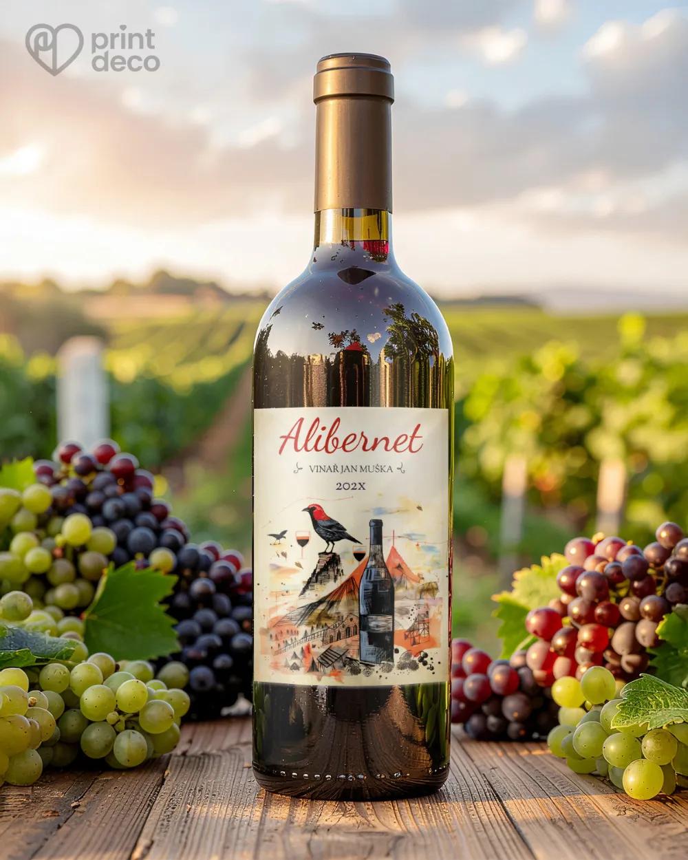 Etikety na víno - motiv 25 1/2