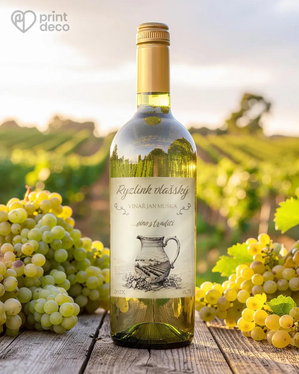Etikety na víno - motiv 33 1/2