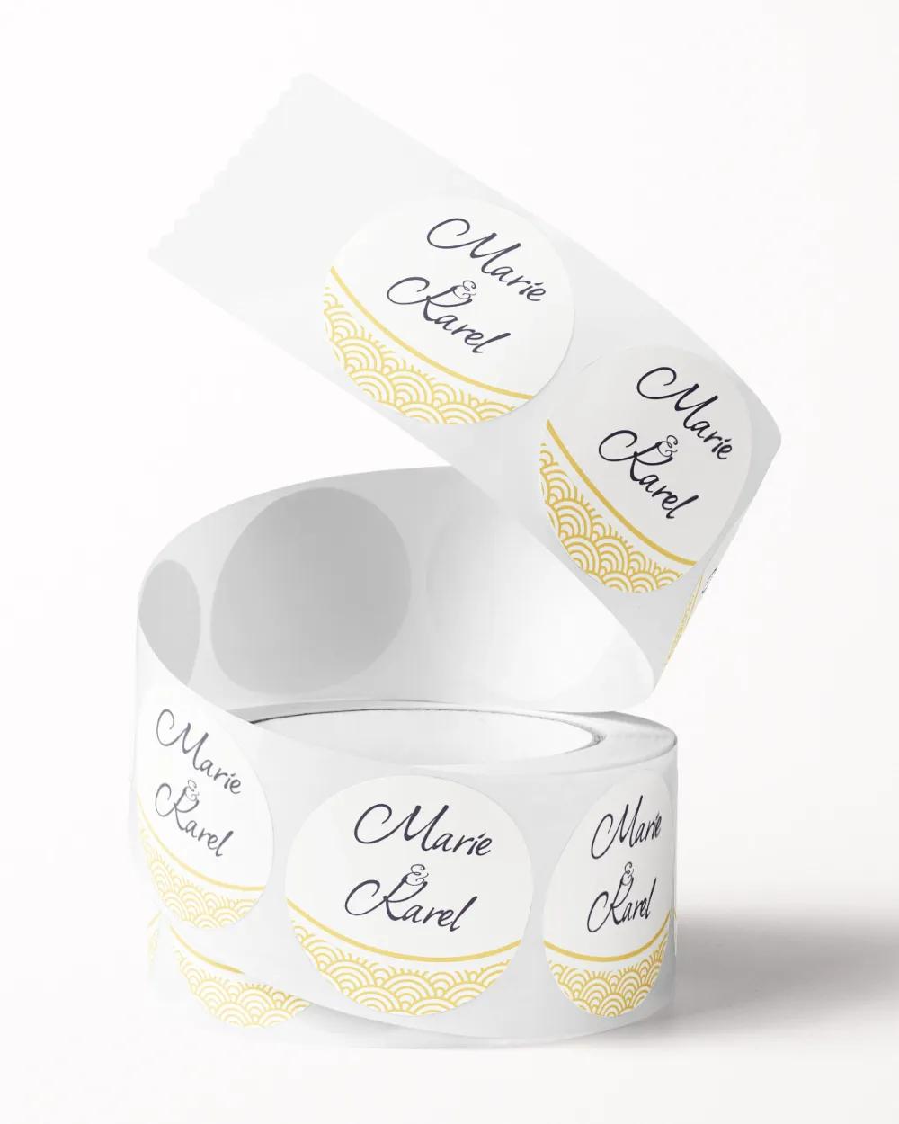 Svatební mini nálepky na obálky a dárky – Art Deco III. 2/3