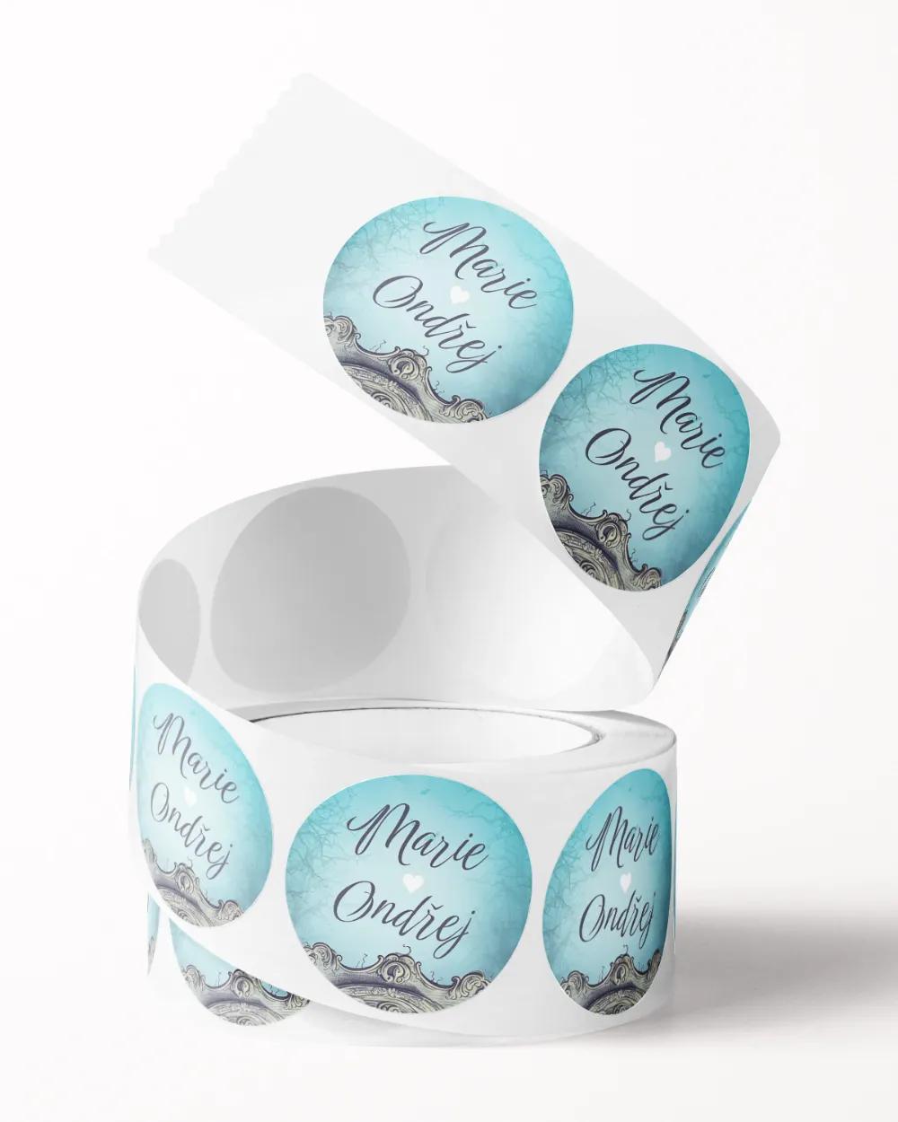 Svatební mini nálepky na obálky a dárky The Addams Family 2/3