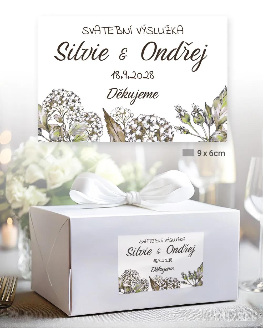 Svatební samolepky na výslužky rustic 2/3