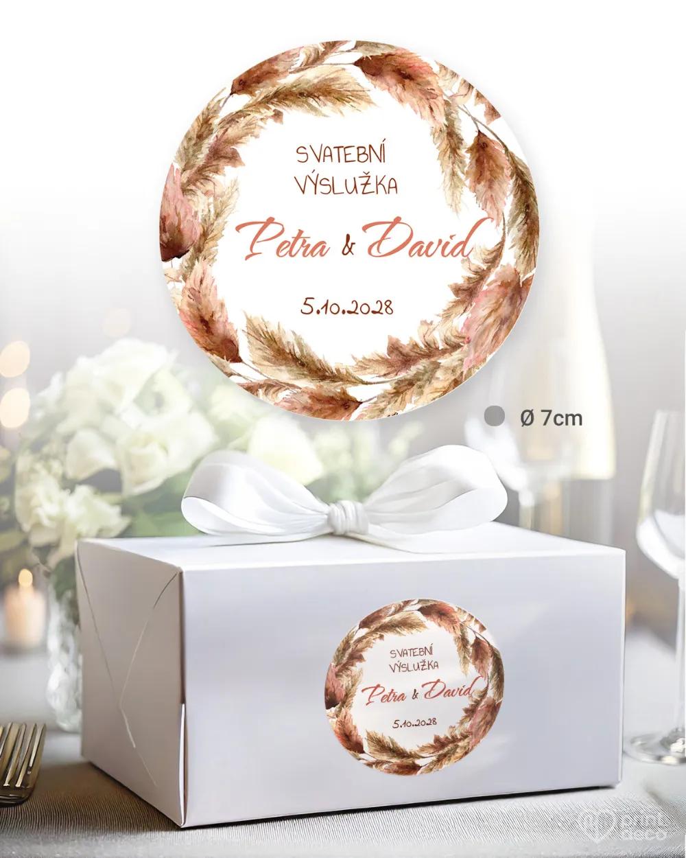 Svatební samolepky na výslužky Bohem I. 2/3