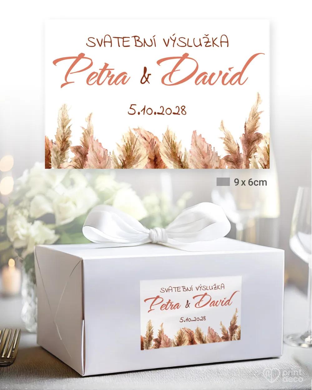 Svatební samolepky na výslužky Bohem I. 1/3