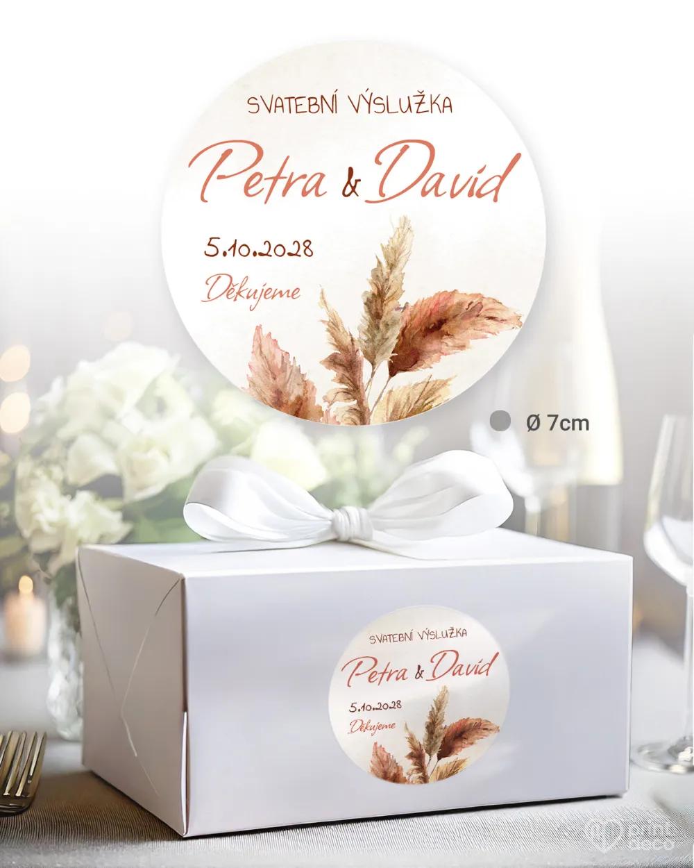 Svatební samolepky na výslužky Bohem II. 2/3