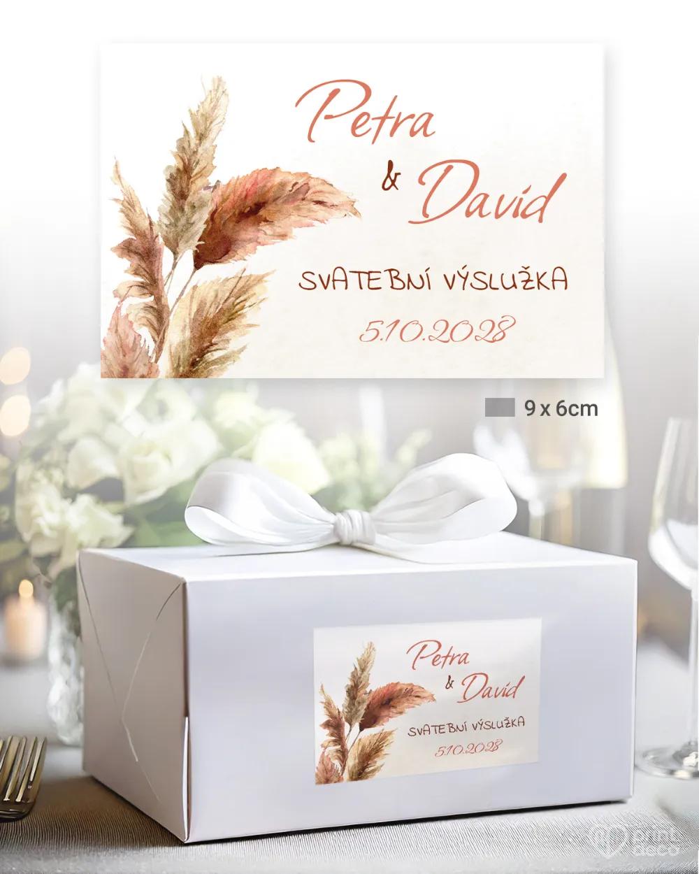 Svatební samolepky na výslužky Bohem II. 1/3