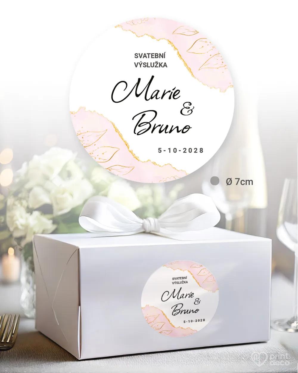 Svatební samolepky na výslužky abstrakt II. 1/3
