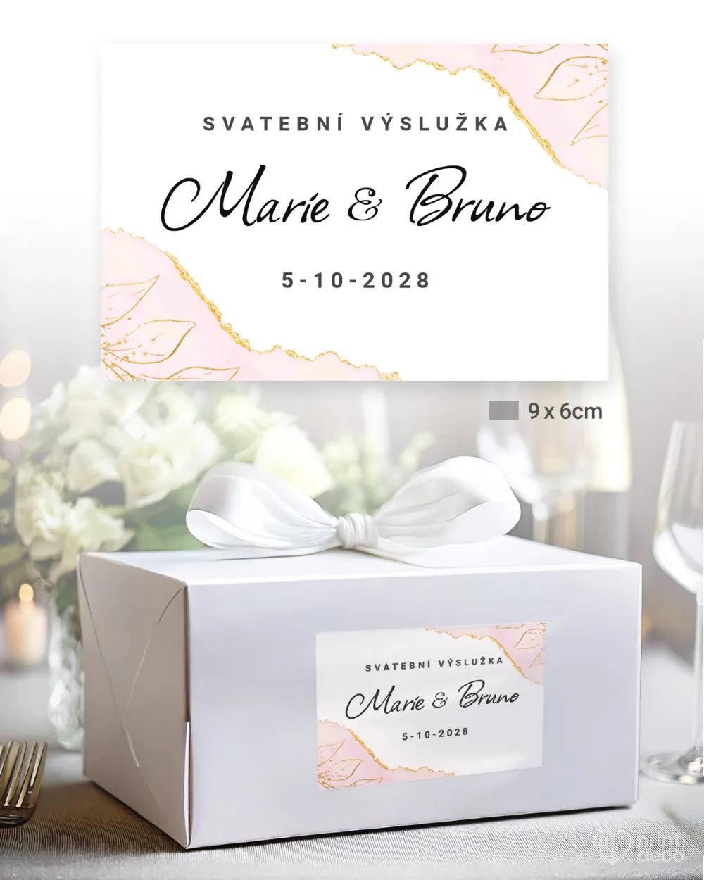 Svatební samolepky na výslužky abstrakt II. 2/3