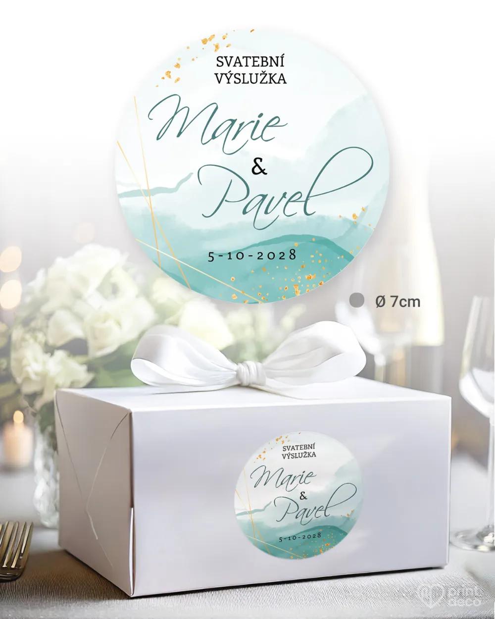 Svatební samolepky na výslužky abstrakt III. 1/3