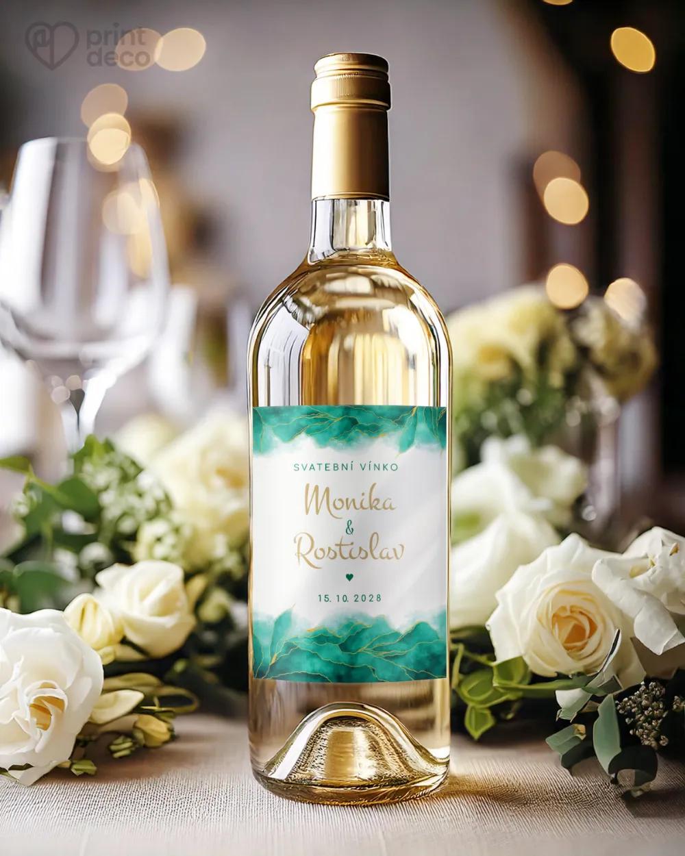 Svatební etikety – Abstrakt IV. Smaragdová 1/2