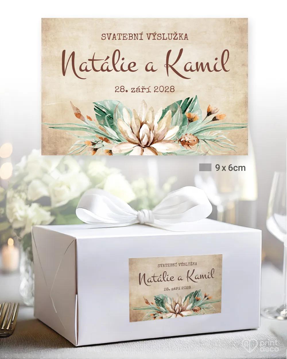 Svatební samolepky na výslužky savana I. 1/3
