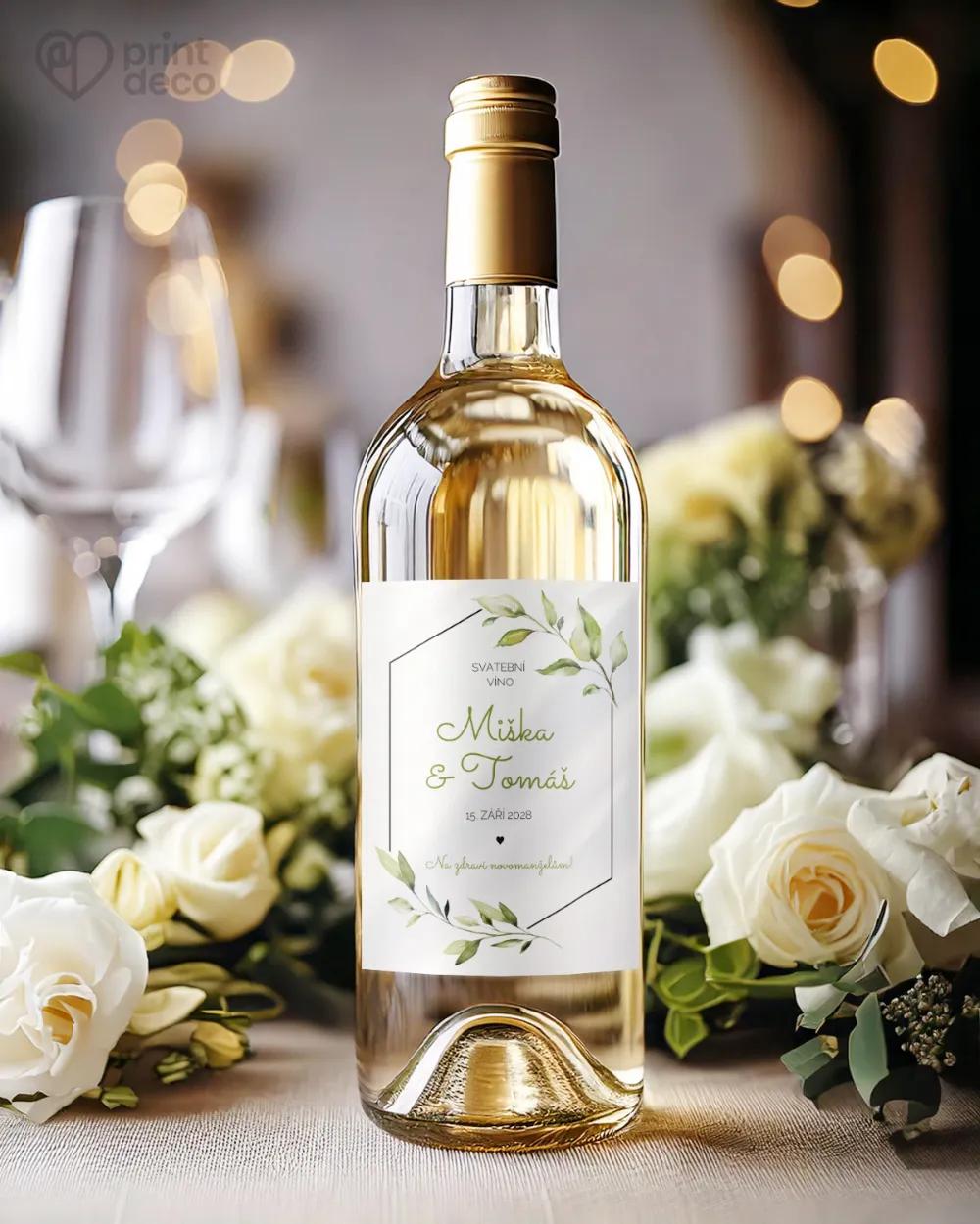 Svatební etikety Greenery VI. 1/2