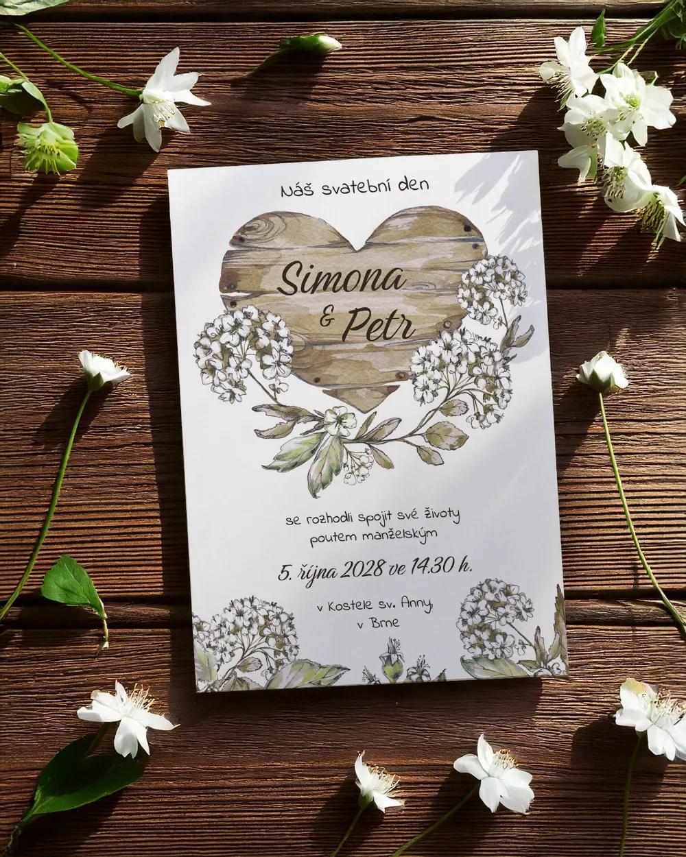 Svatební oznámení - Rustic 1/2