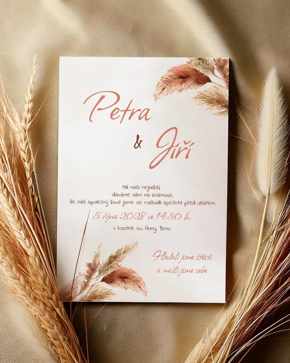 Svatební oznámení - Bohem 02 1/2
