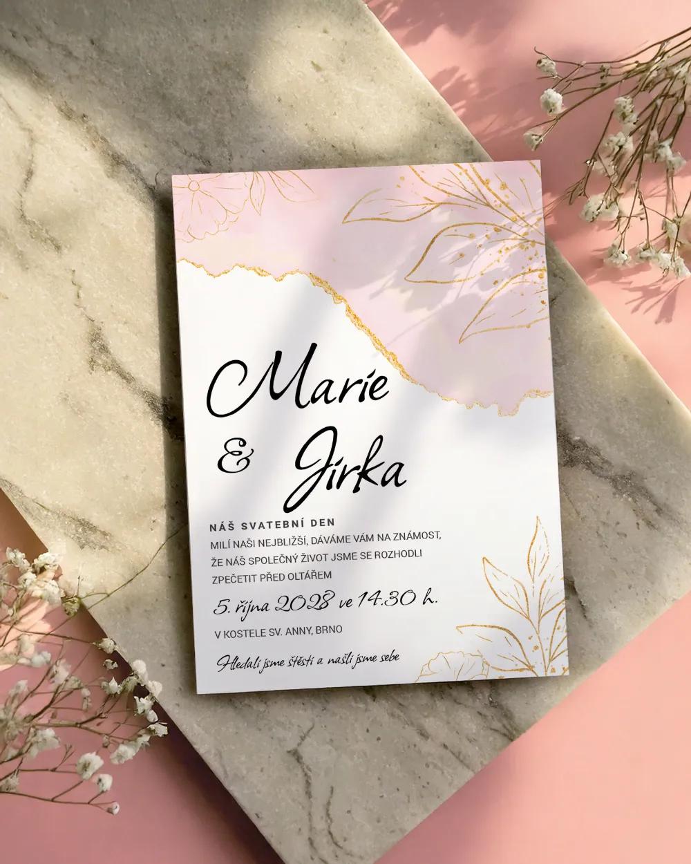 Svatební oznámení - Abstrakt 02 1/2