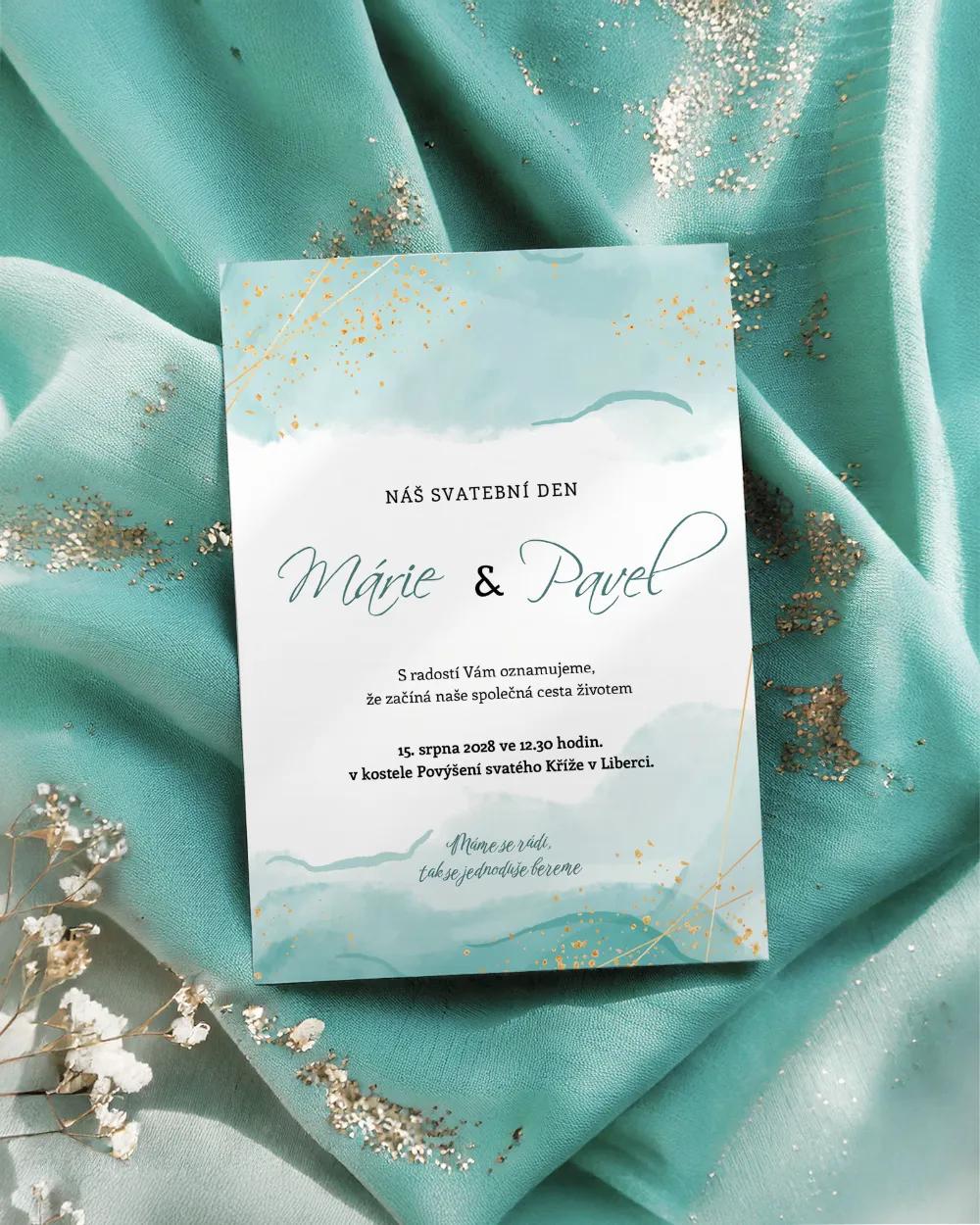 Svatební oznámení - Abstrakt 03 1/2