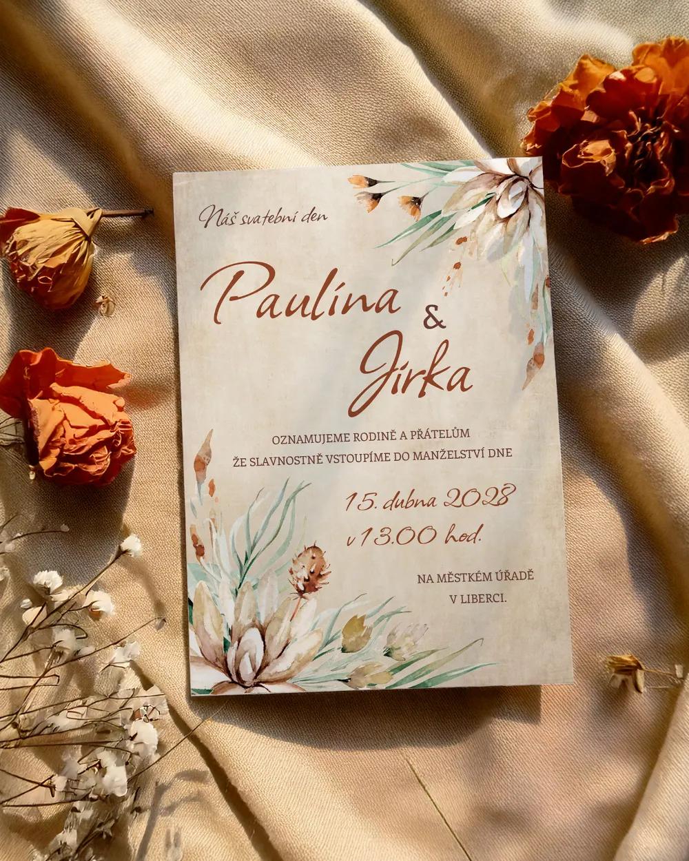 Svatební oznámení - Savana 02 1/2