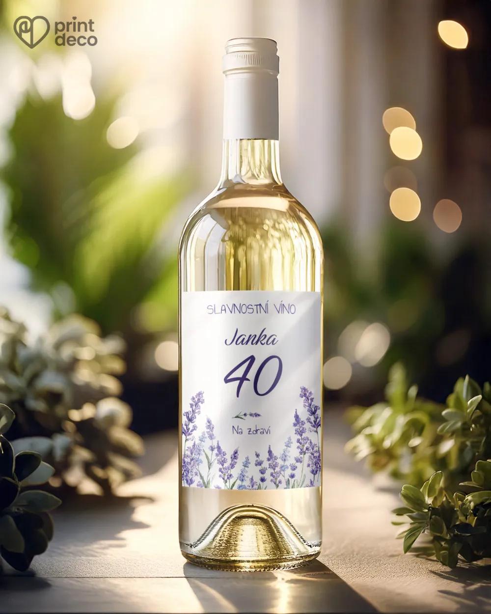 Etikety na láhve Levandule I. 1/2