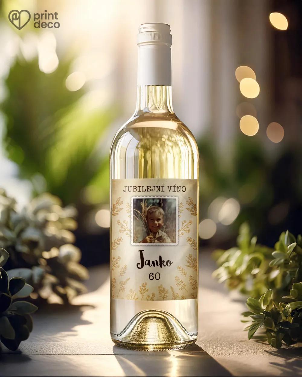 Etikety na láhve Vintage květiny s fotografií 1/2