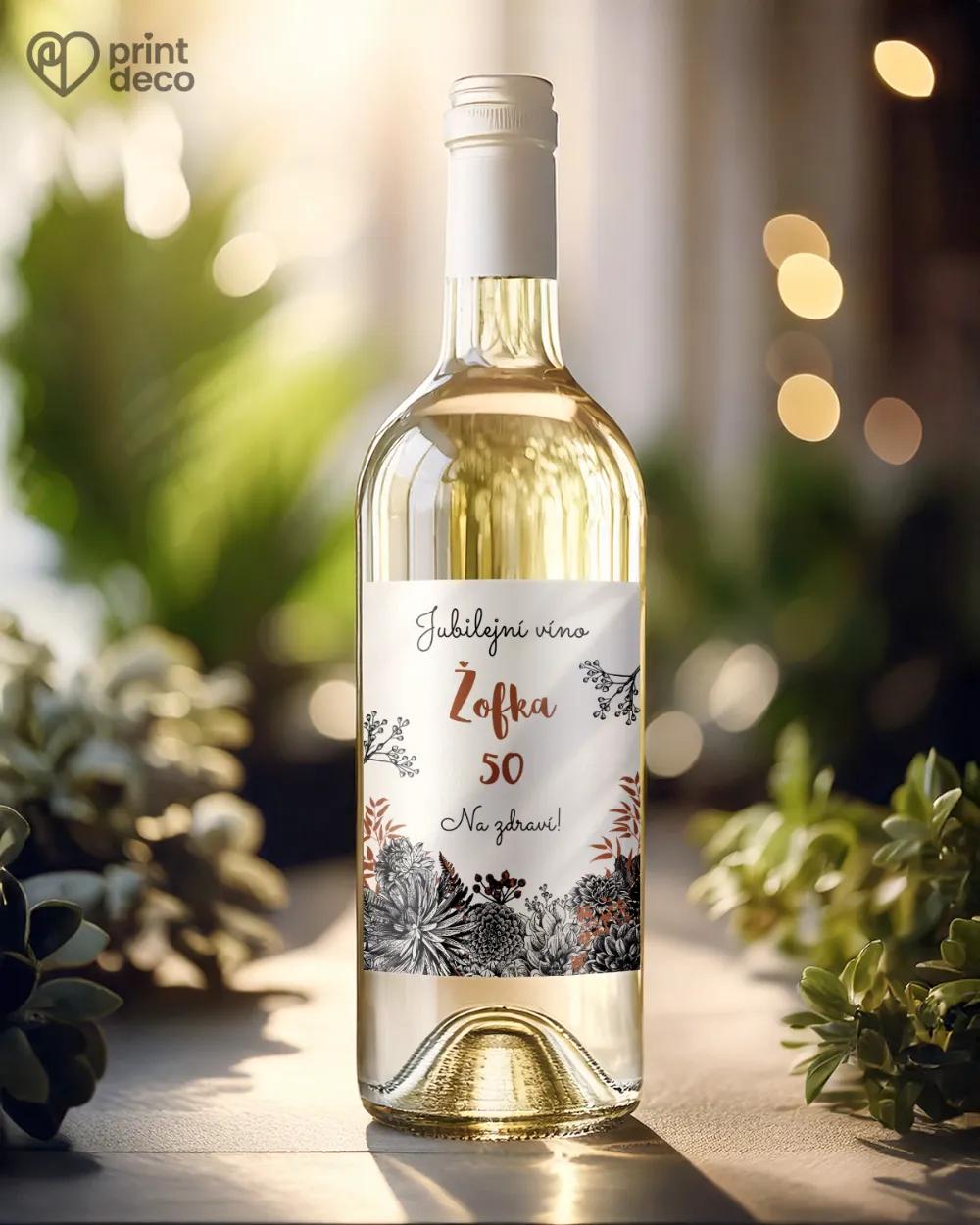 Etikety na láhve Polní květiny III. 1/2