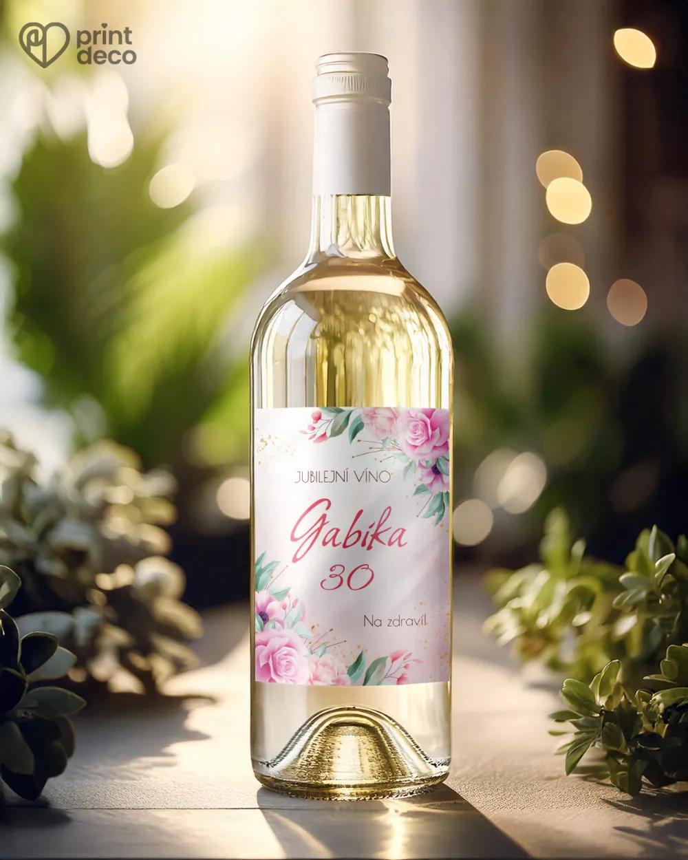 Etikety na láhve Ruže růže III. 1/2