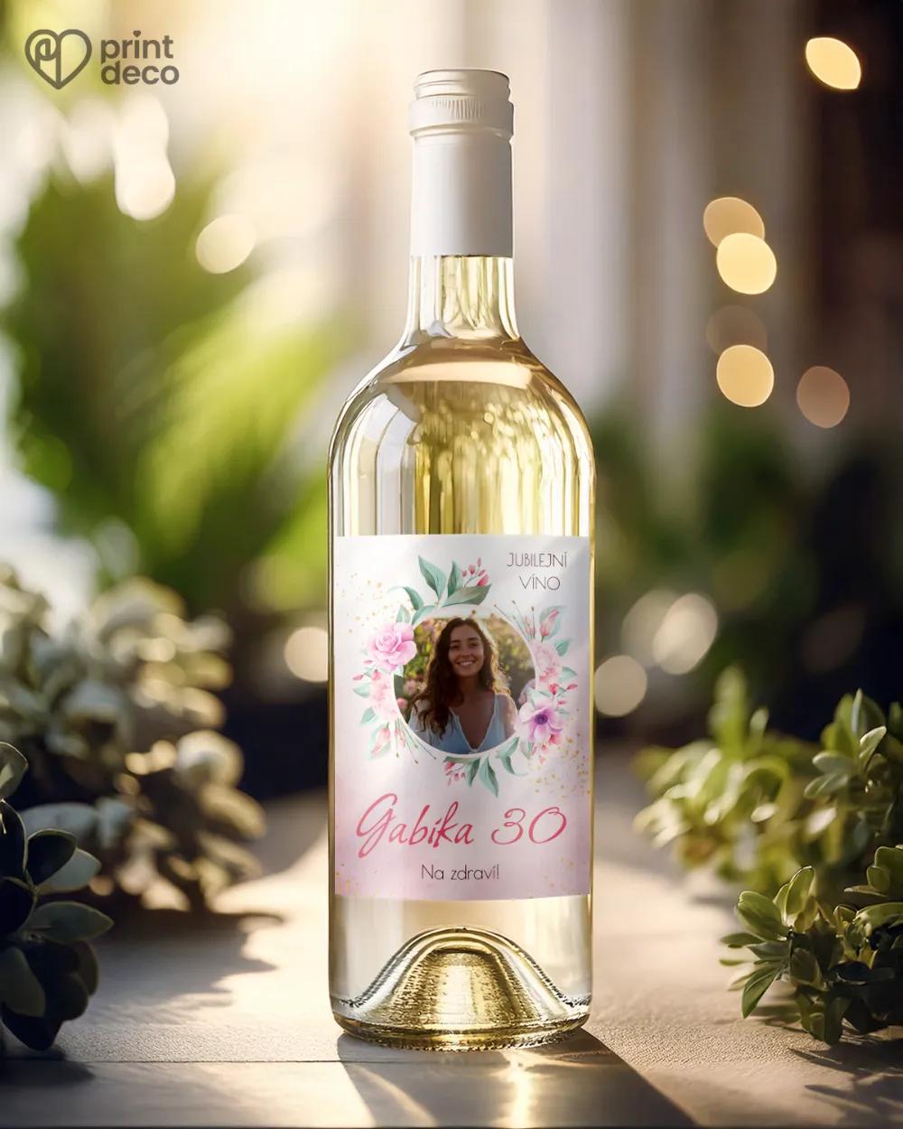 Etikety na láhve Růže III. s fotografií 1/2