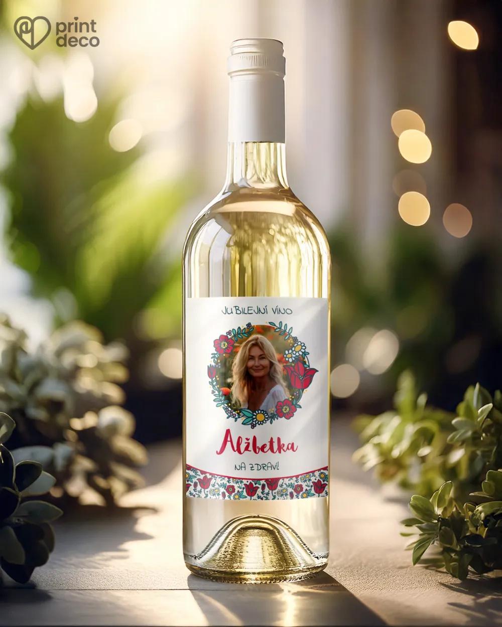 Etikety na láhve Polní máky II. s fotografií 1/2