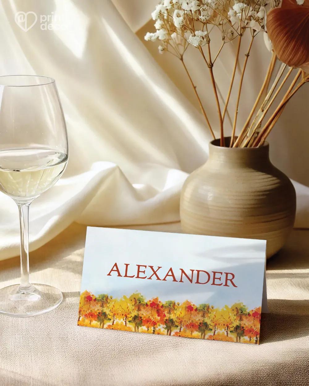 Jmenovky na oslavu Podzim I.