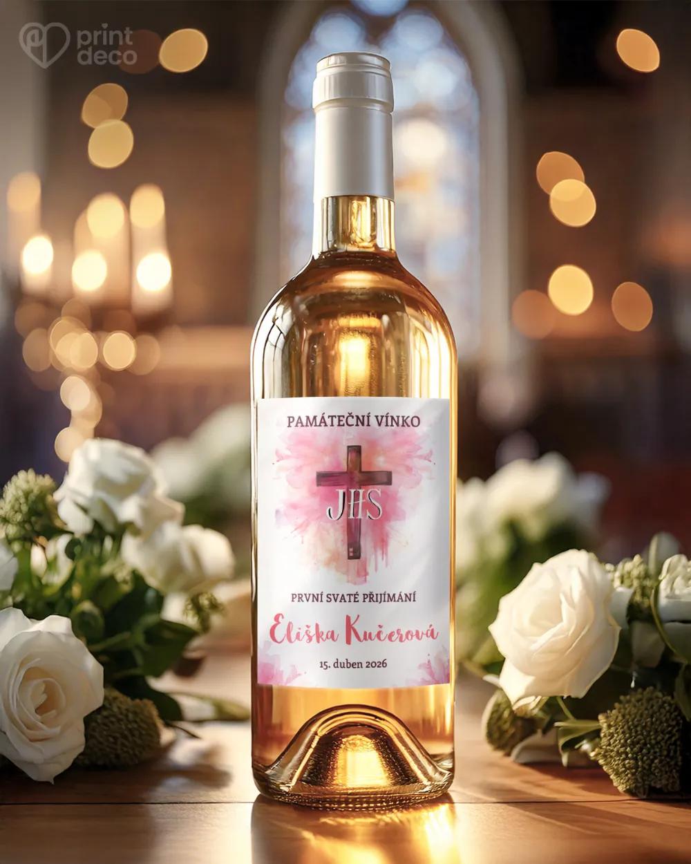 Etikety na láhve na svátost křtu, přijímání, biřmování – motiv 20 1/2