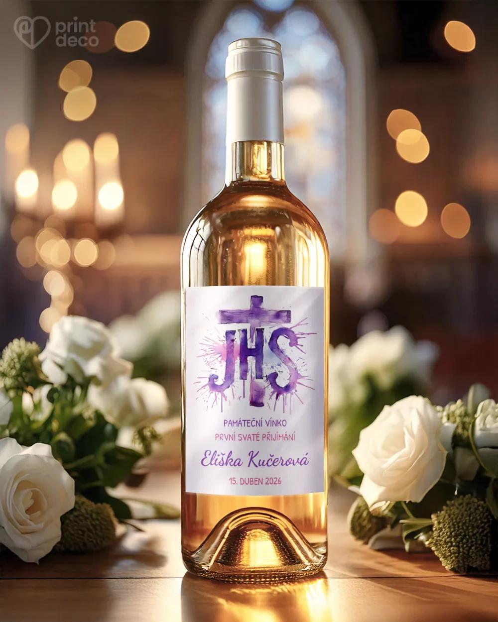 Etikety na láhve na svátost křtu, přijímání, biřmování – motiv 22 1/2