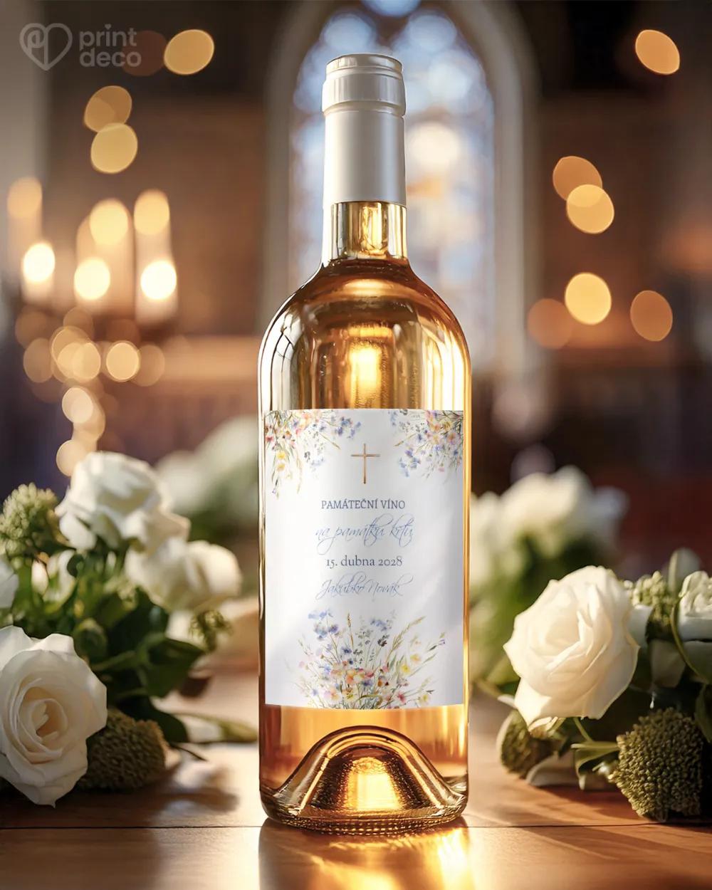 Etikety na láhve na svátost křtu, přijímání, biřmování – motiv 26 1/2