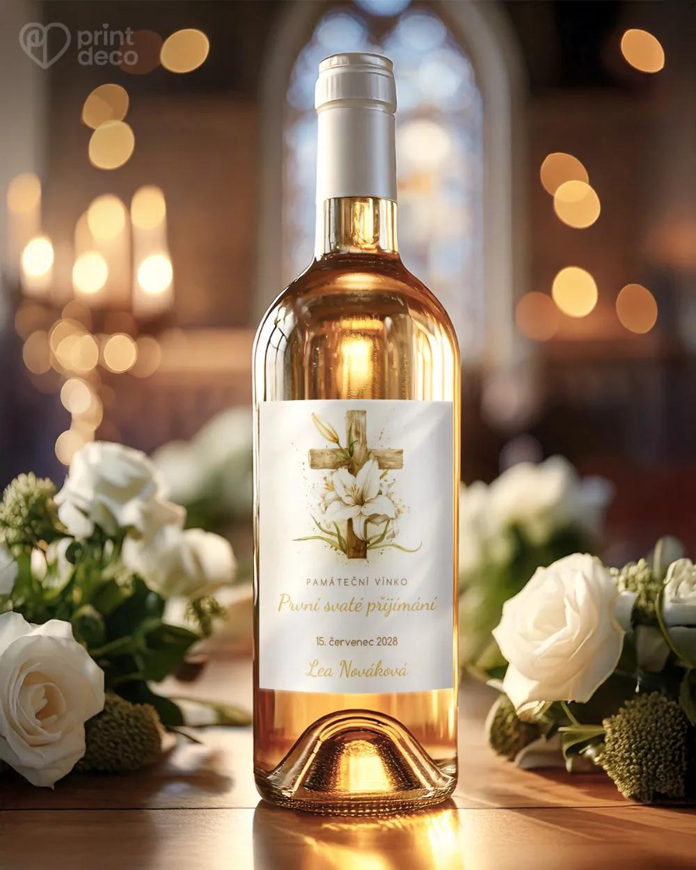 Etikety na láhve na svátost křtu, přijímání, biřmování – motiv 45 1/2