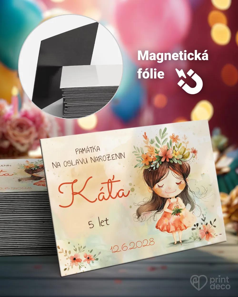 Magnetky z dětské oslavy – Květinová víla