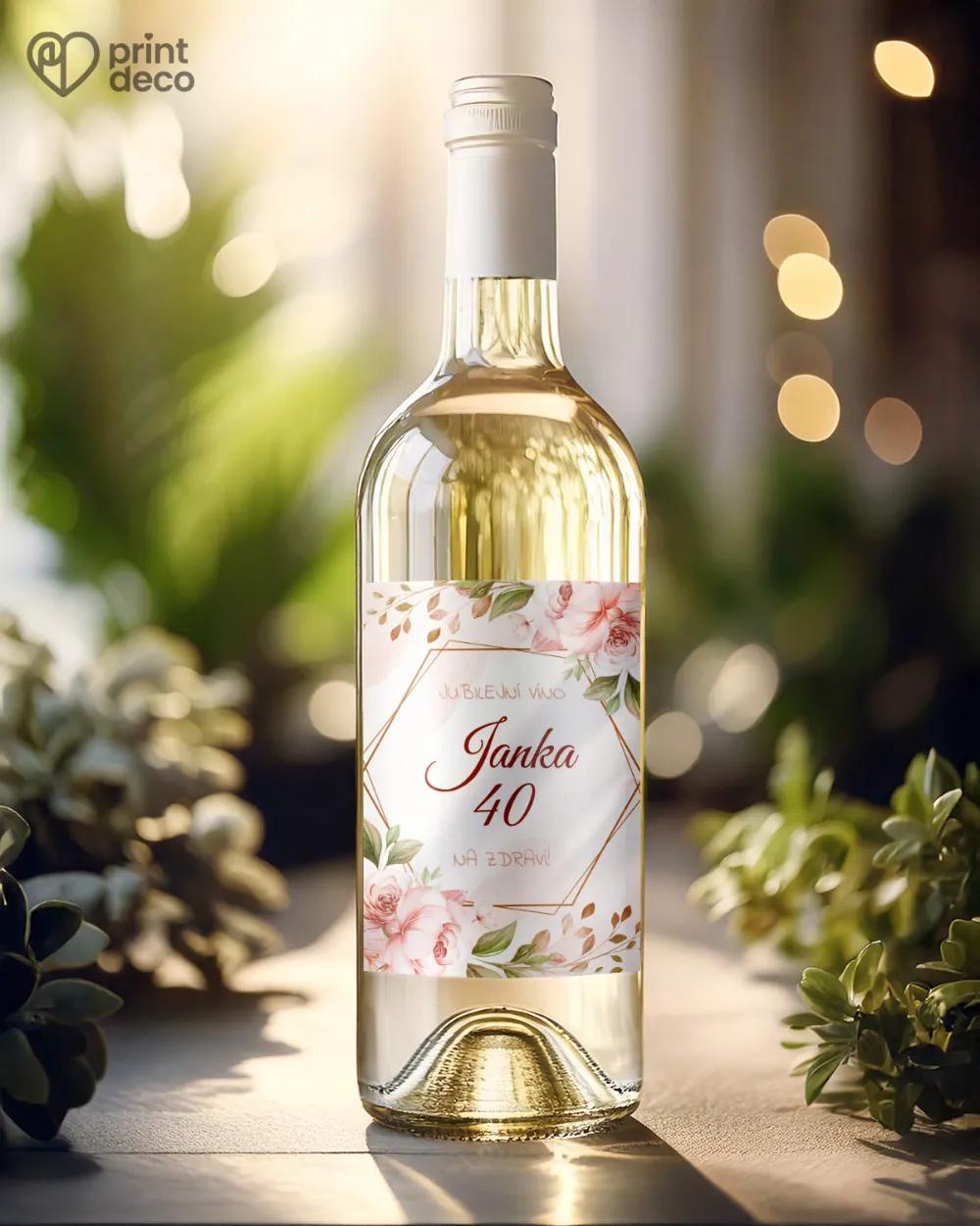 Etikety na láhve Květinový sen 1/2