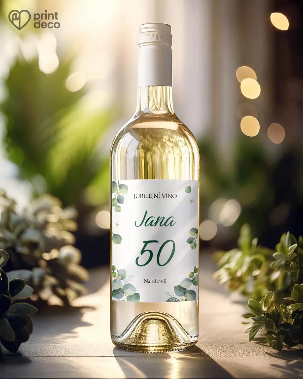 Etikety na láhve Greenery IV. 1/2