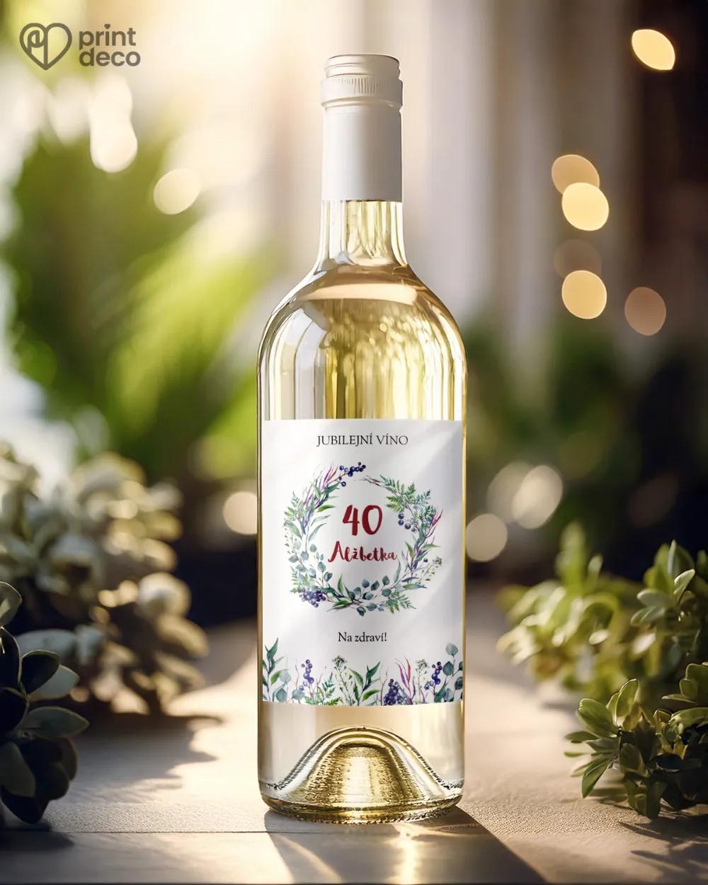 Etikety na láhve Eukalyptus s bylinkami 1/2