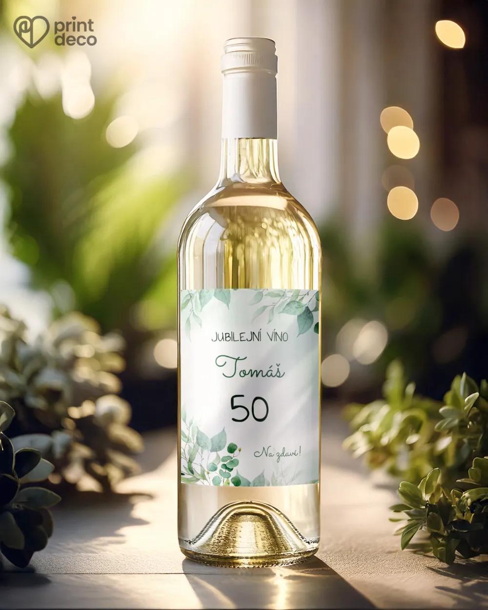 Etikety na láhve Greenery V. 1/2