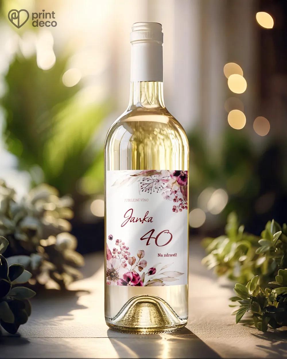 Etikety na láhve Kytice květin 1/2