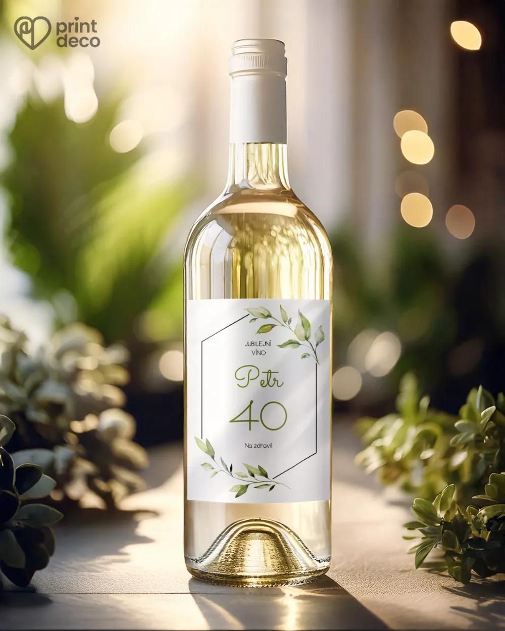 Etikety na láhve Greenery VI. 1/2