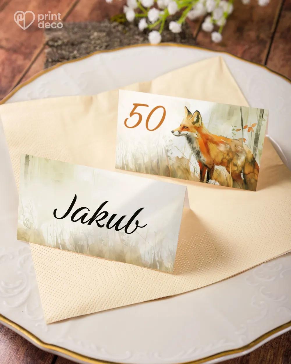 Jmenovky na oslavu Liška I.