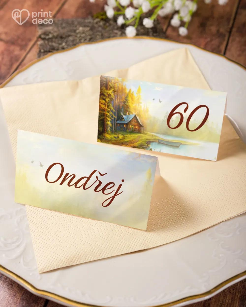 Jmenovky na oslavu Lesní chata