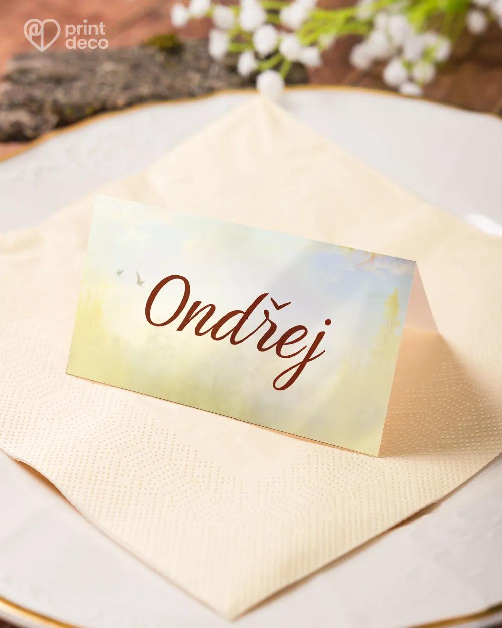 Jmenovky na oslavu Lesní chata 3/6