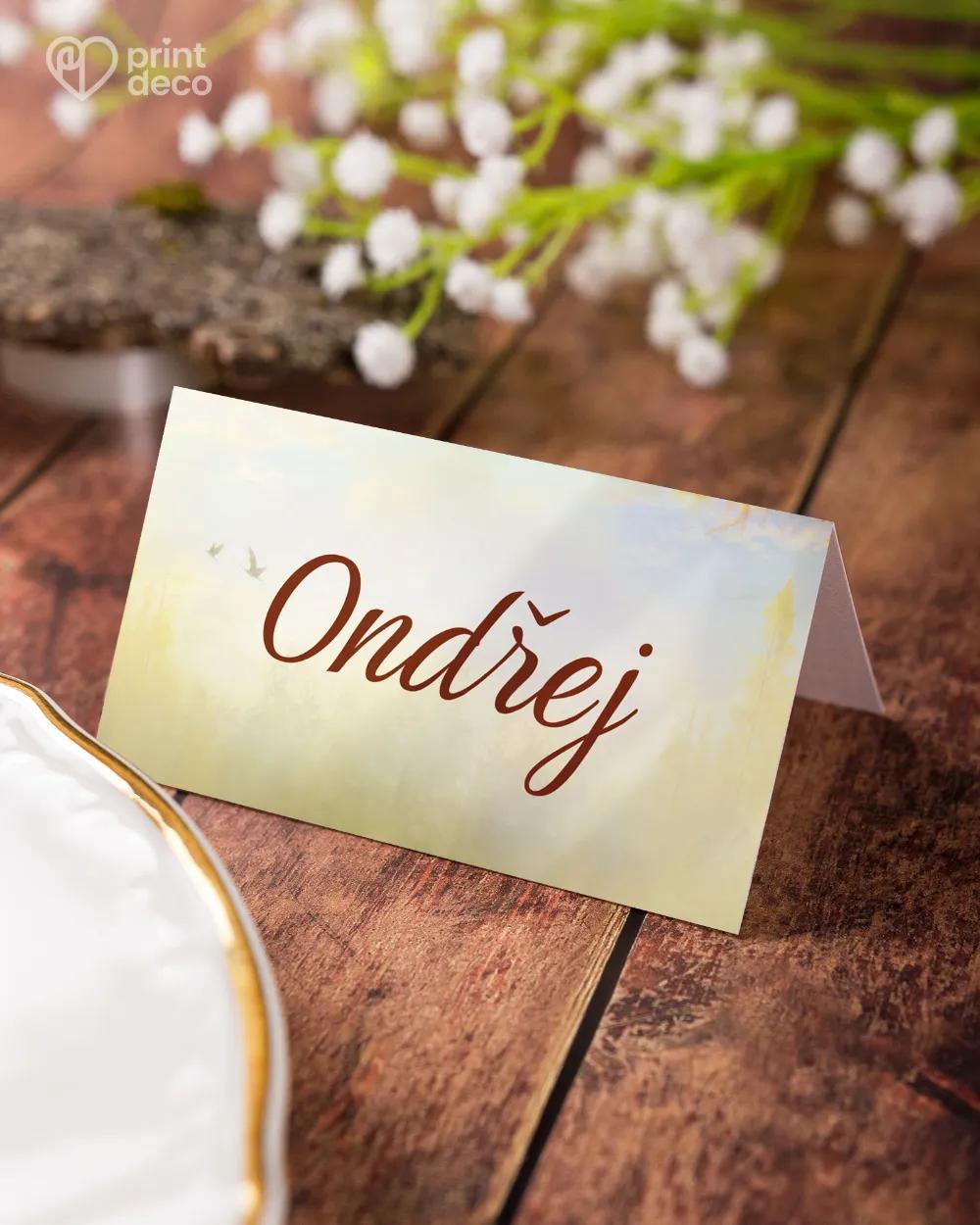 Jmenovky na oslavu Lesní chata 2/6