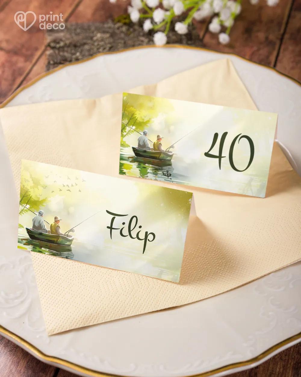 Jmenovky na oslavu Rybář IV.