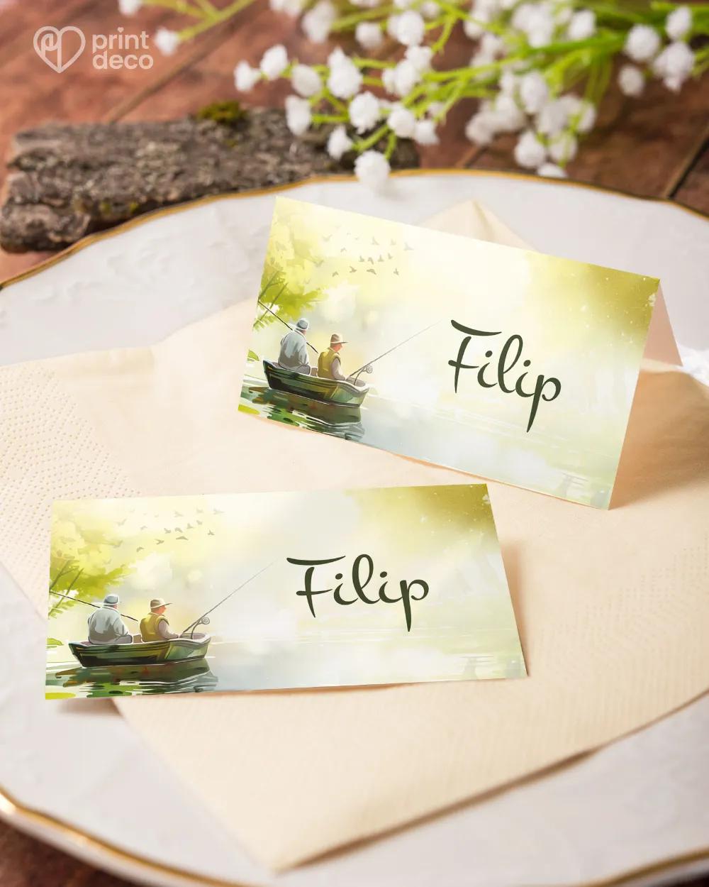 Jmenovky na oslavu Rybář IV. 4/6