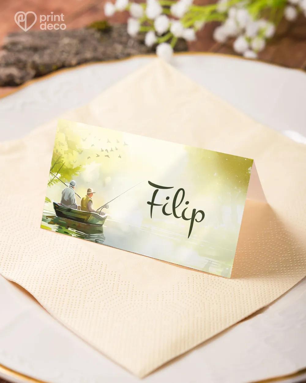 Jmenovky na oslavu Rybář IV. 3/6