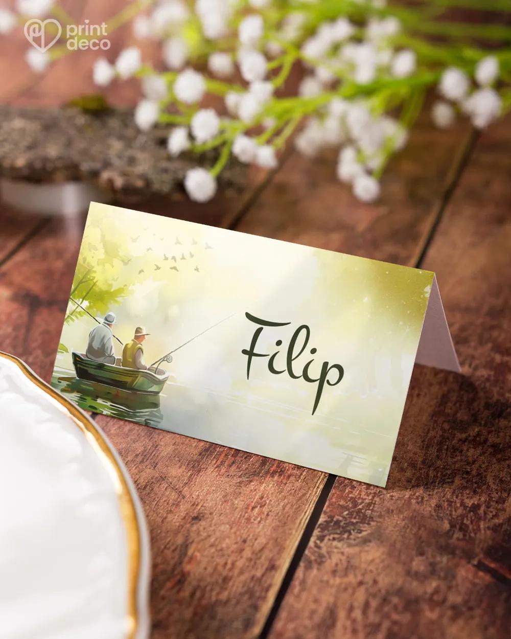 Jmenovky na oslavu Rybář IV. 2/6