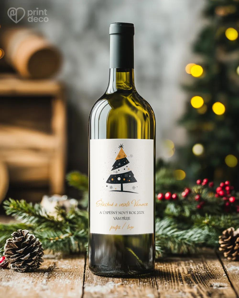 Vánoční etiketa na láhve – motiv 30 1/2